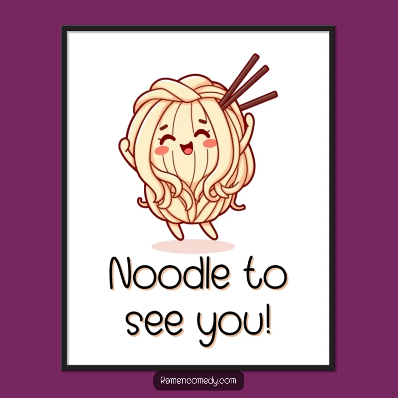 Free Printable Dancing Udon Wall Art - Whimsical Downloadable Decor