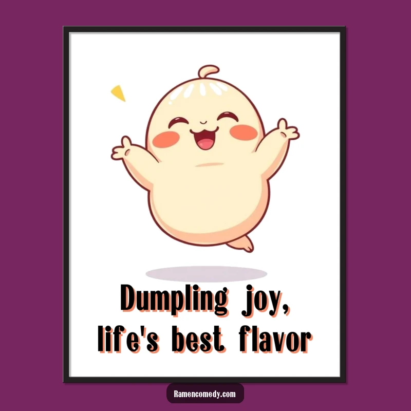 Free Printable Dumpling Dance Wall Art - Funny Downloadable Decor for Kitchen