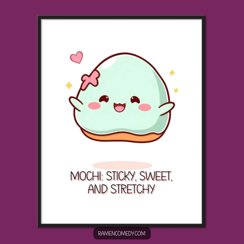 Funny Free Printable Wall Art: Bouncing Mochi - Cheerful Downloadable Decor