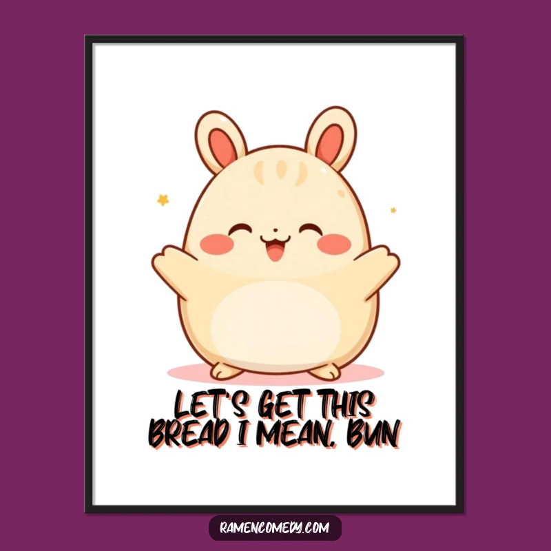 Free Printable Wall Art: Happy Bao Bun Hug - Cozy Downloadable Decor!