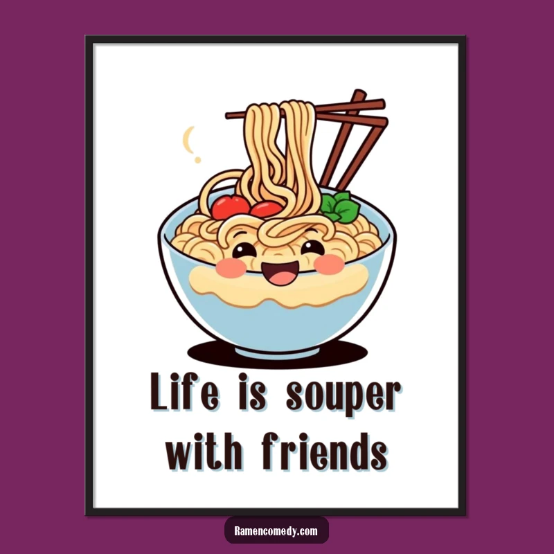 Free Printable Wall Art: Wiggling Noodles, Hilarious Home Decor Downloadable Gift