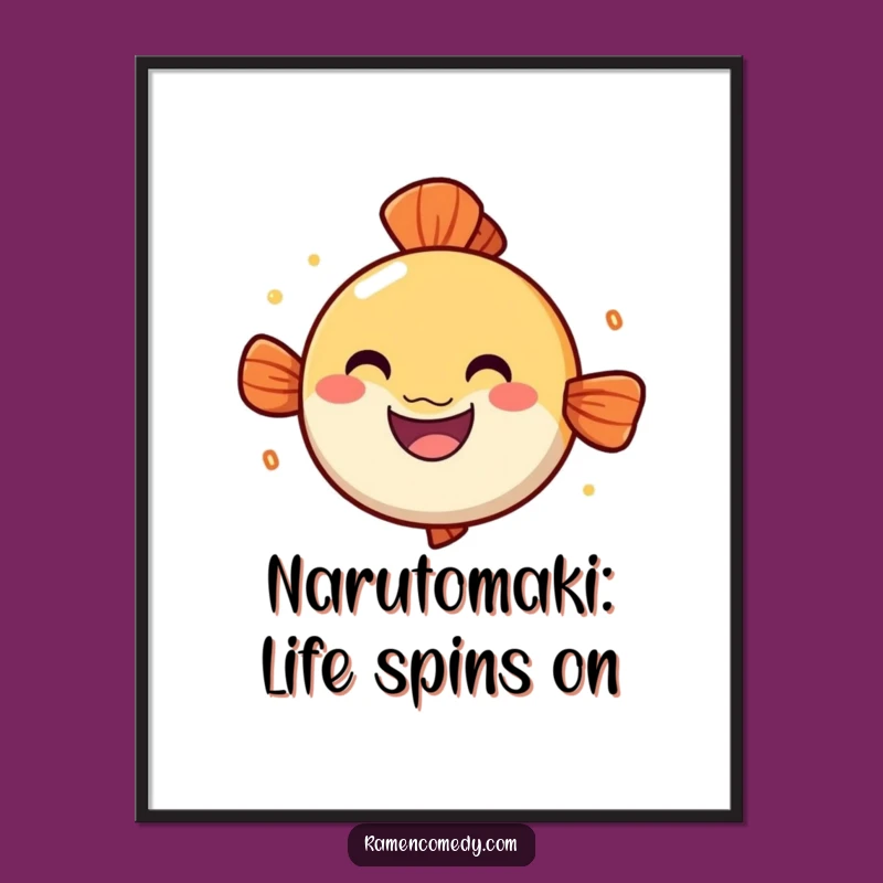 Funny Free Printable Wall Art: Spinning Narutomaki Downloadable Decor