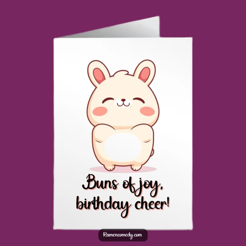 Free Printable Hugging Bao Bun Birthday Card: Funny Downloadable Gift for Foodies!