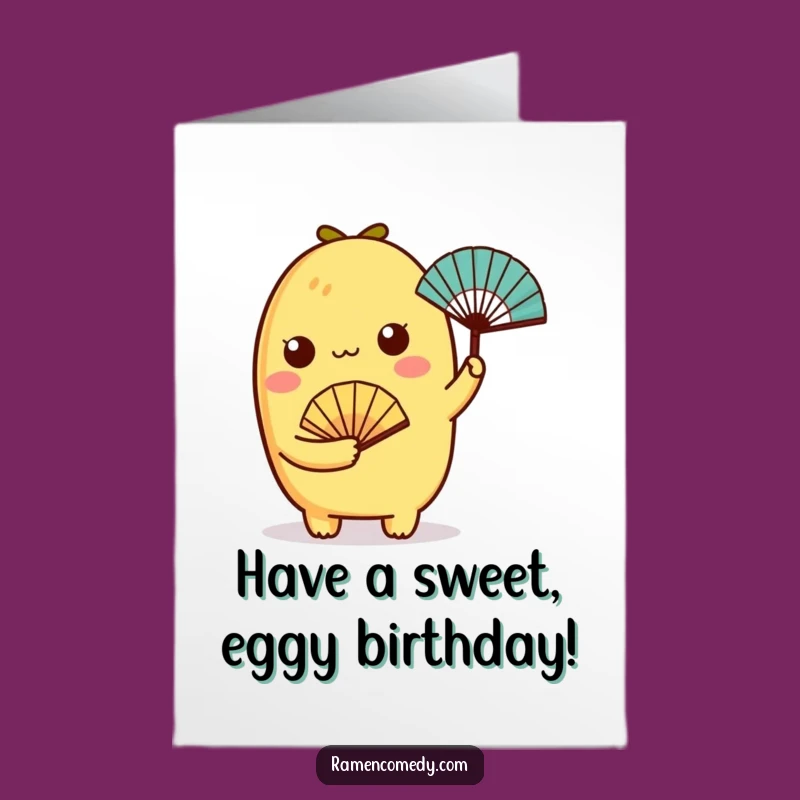 Free Printable Birthday Card: Cool Tamagoyaki Fan, Hilarious Downloadable Gift!