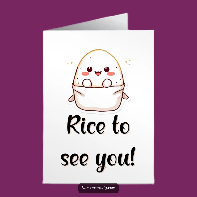 Free Printable Birthday Card: Funny Onigiri Character - A Deliciously Humorous Downloadable Gift!