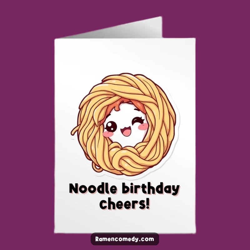 Free Printable Birthday Card: Loopy Ramen Character, Fun Downloadable Gift!
