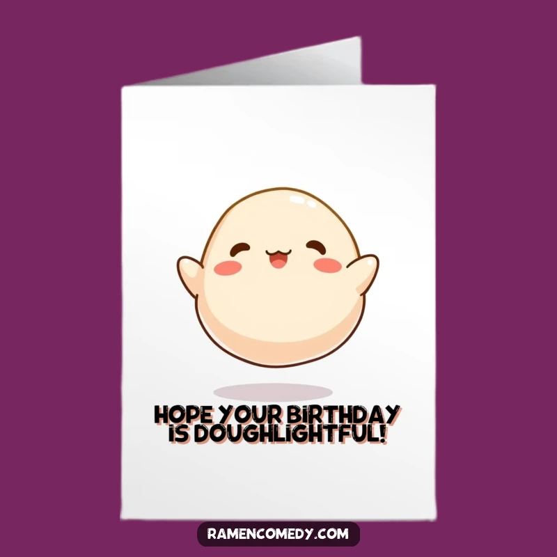 Free Printable Birthday Card: Bouncing Dumpling Joy Downloadable Gift