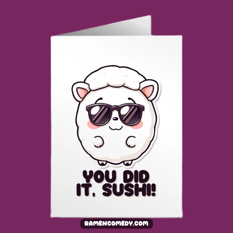 Free Printable Nori Congratulations Card: Sunglasses for Your Awesome Win!