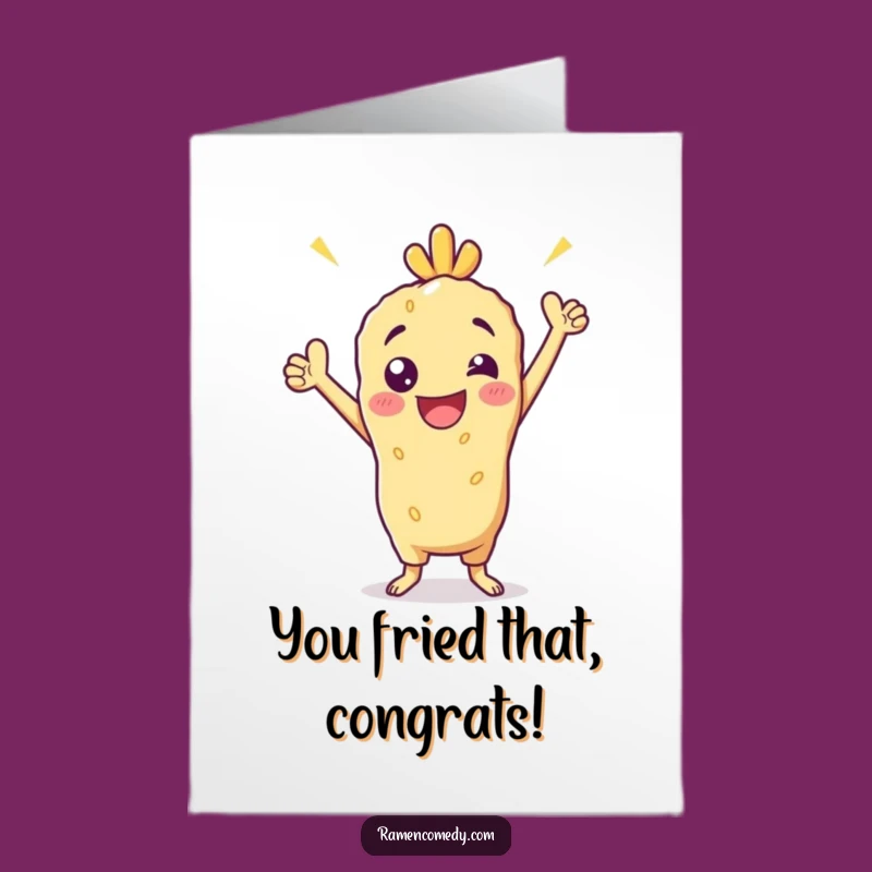 Free Printable Tempura Congrats Card - Funny Downloadable Win Celebration Gift