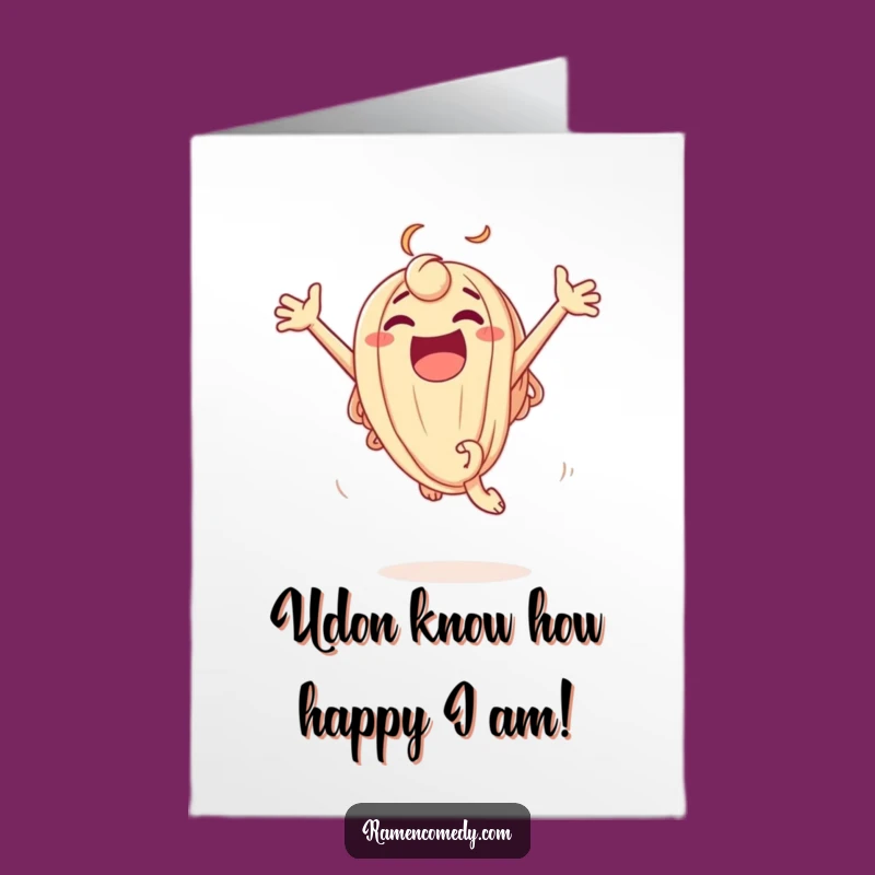 Free Printable Udon Congrats Card - Funny Downloadable Celebration Jump Gift