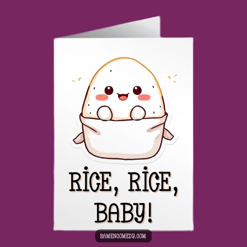 Free Printable Congrats Card: Hilarious Onigiri Surprise - Perfect Downloadable Gift for Any Win!