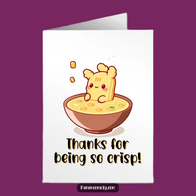 Free Printable Tempura Thank You Card - Comforting Downloadable Greeting for Gratitude