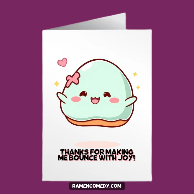 Free Printable Thank You Card: Bouncing Mochi - A Joyful Way To Say Thanks