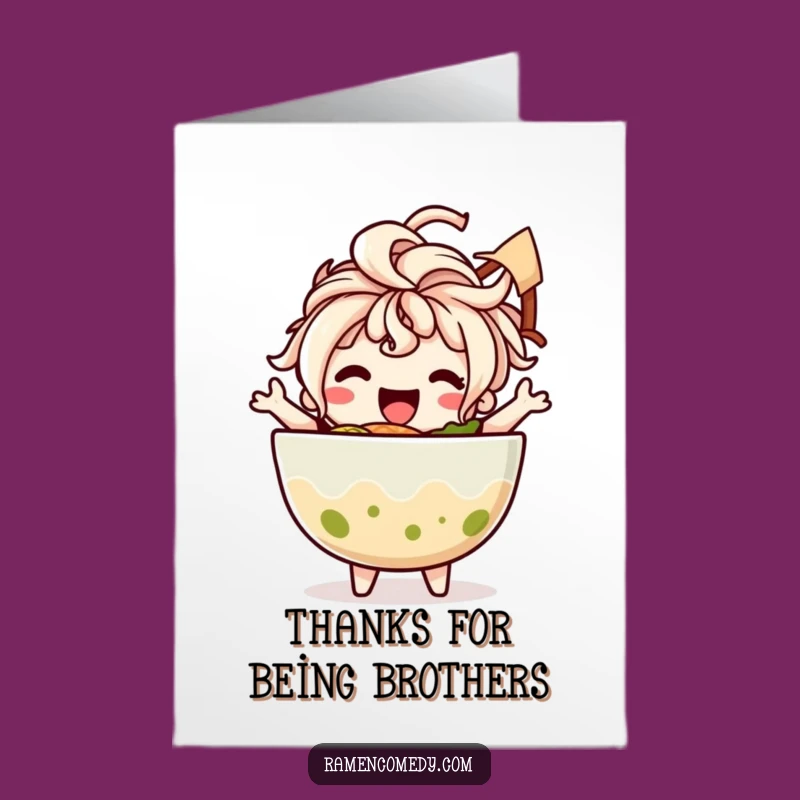 Free Printable Thank You Card: Dancing Ramen Bowl - Funny Downloadable