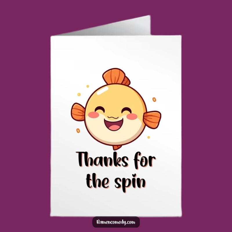 Free Printable Thank You Card: Spinning Narutomaki DIY Downloadable