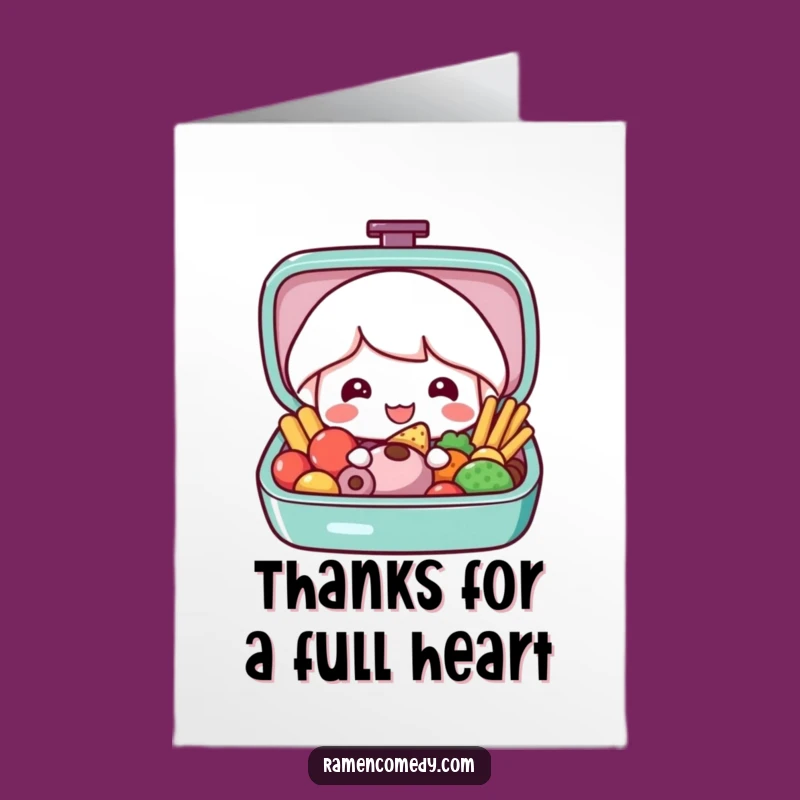 Bento Box Thank You Card: Express Gratitude with this Funny Free Printable