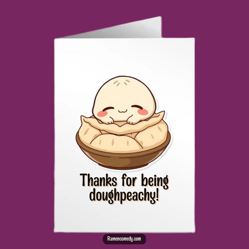 Free Printable Thank You Card: Satisfied Gyoza for a Cozy Funny Thanks