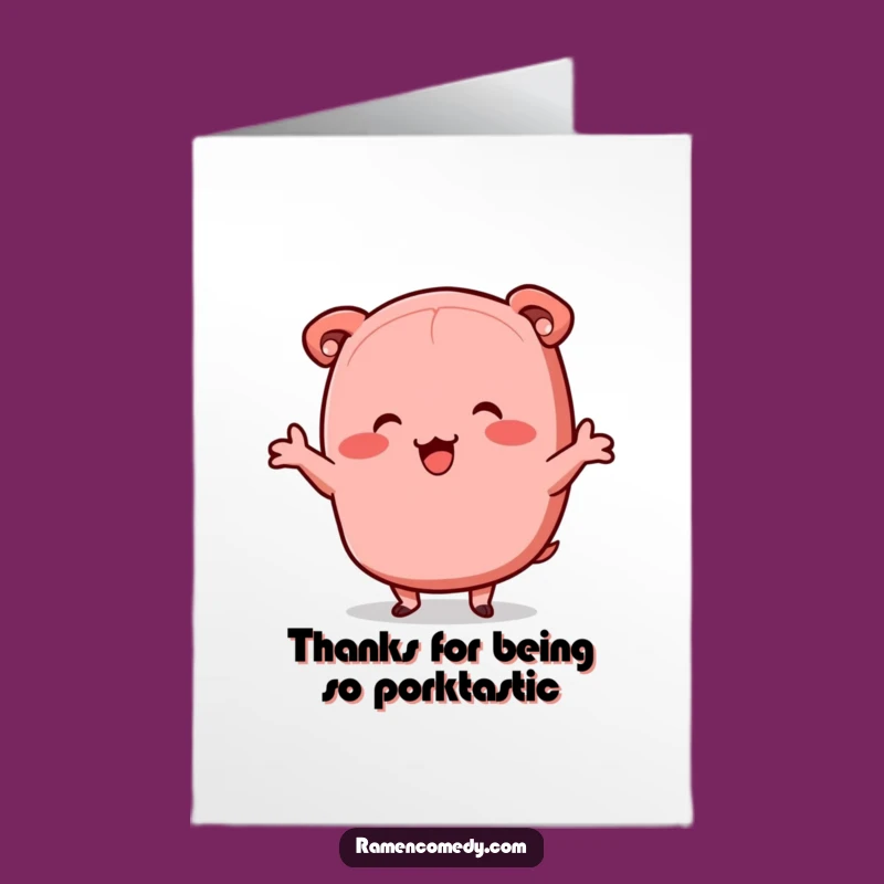 Free Printable Thank You Card: Jiggly Chashu Pork DIY Downloadable