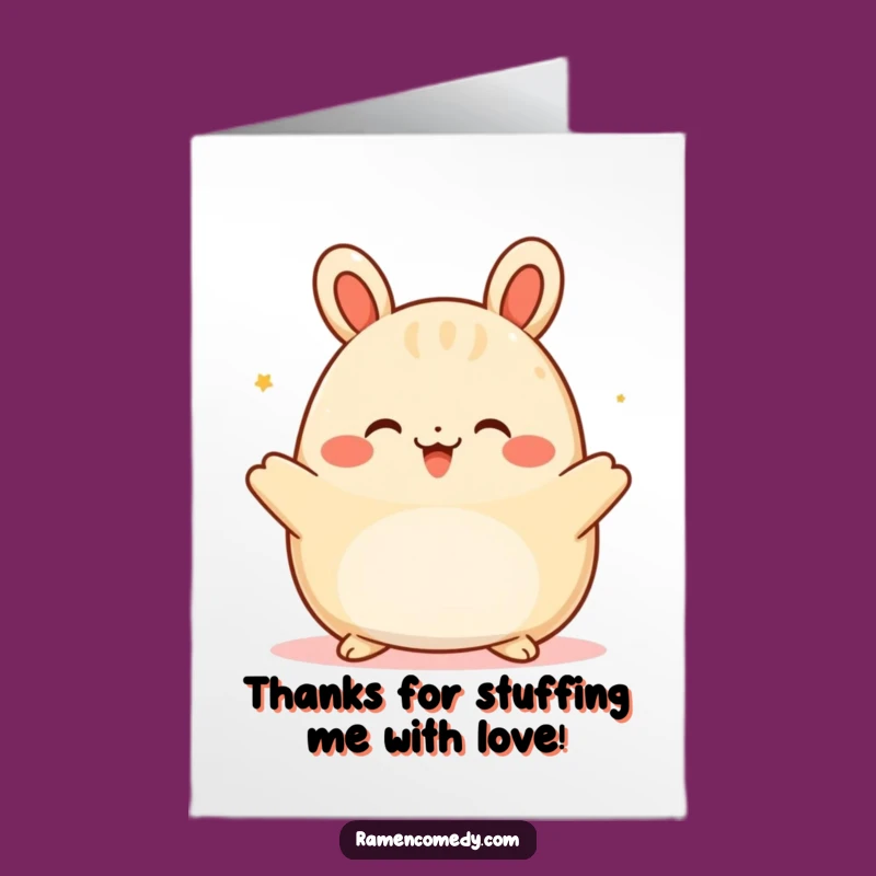 Free Printable Thank You Card: Bao Bun Hugs - Grateful Downloadable Gift!