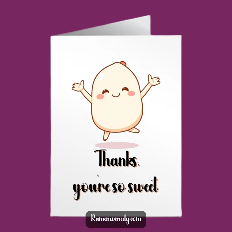 Free Printable Funny Mochi Thank You Card - Stretchy Bounce Downloadable Gift