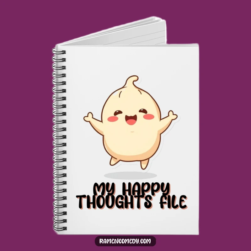 Funny Cheerful Dumpling Bouncing Notebook - Journal Funny Gift for Foodies