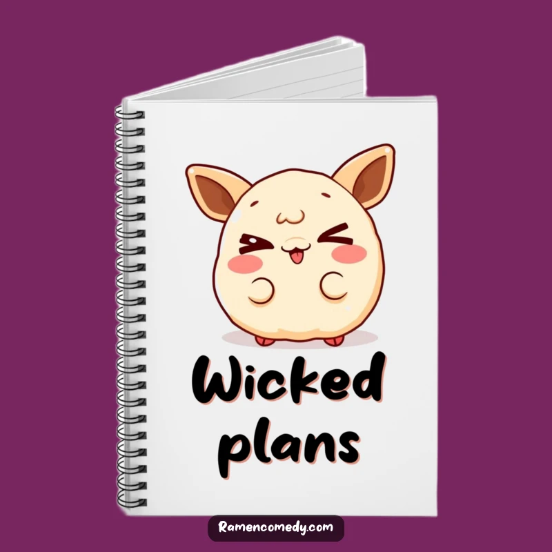 Funny Gyoza Wink Notebook - Jot Down Ideas with Playful Humor