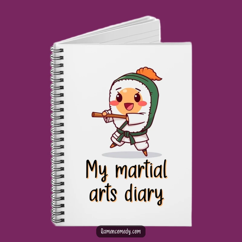 Funny Happy Sushi Karate Chop Notebook - Journal Funny Gift for Foodies