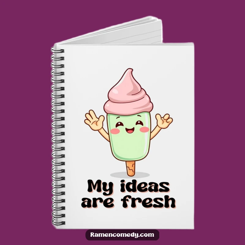 Funny Matcha Ice Cream High-Five Notebook: Jot Down Sweet Ideas