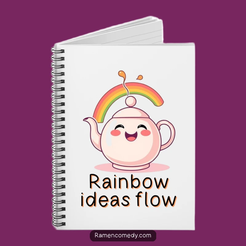 Funny Rainbow Teapot Notebook: Jot Down Colorful Ideas
