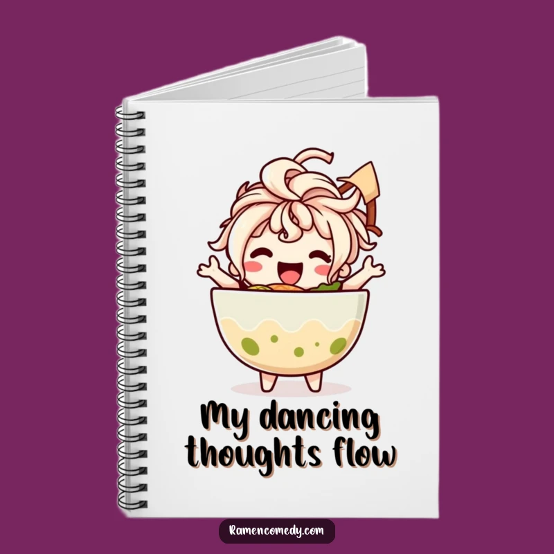 Funny Ramen Dance Notebook: Jot Down Happy Thoughts with this Noodle's Funny Gift