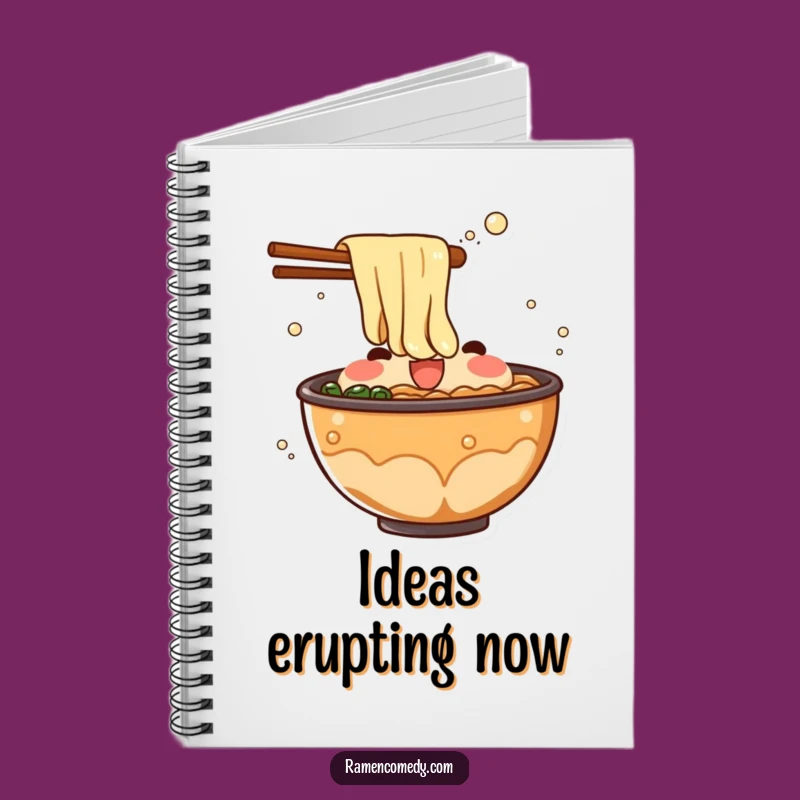 Funny Ramen Broth Splash Notebook - Jot Down Surprising Ideas Gift