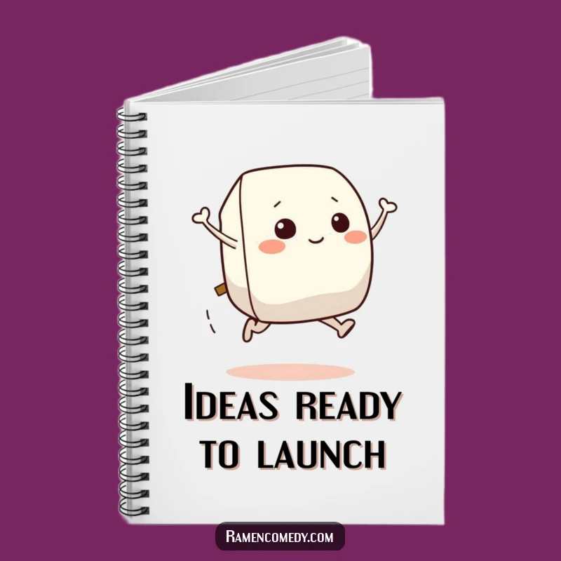 Funny Jumping Onigiri Notebook - Energetic Ideas Keeper