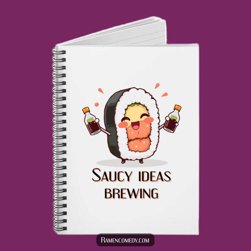 Funny Sushi Roll Notebook: Jot Down Ideas with Winking Juggler Fun
