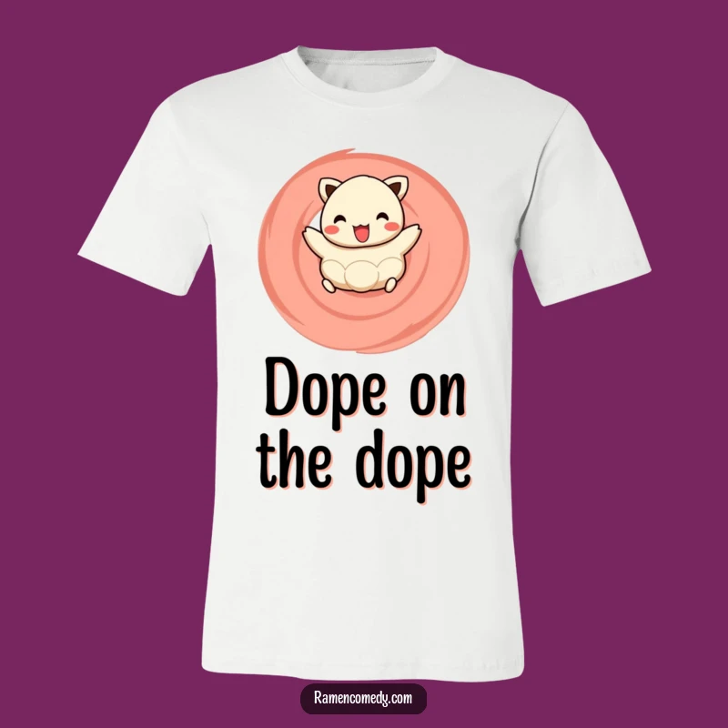 Funny Dumpling T-Shirt: Happy Hopper on Naruto Swirl