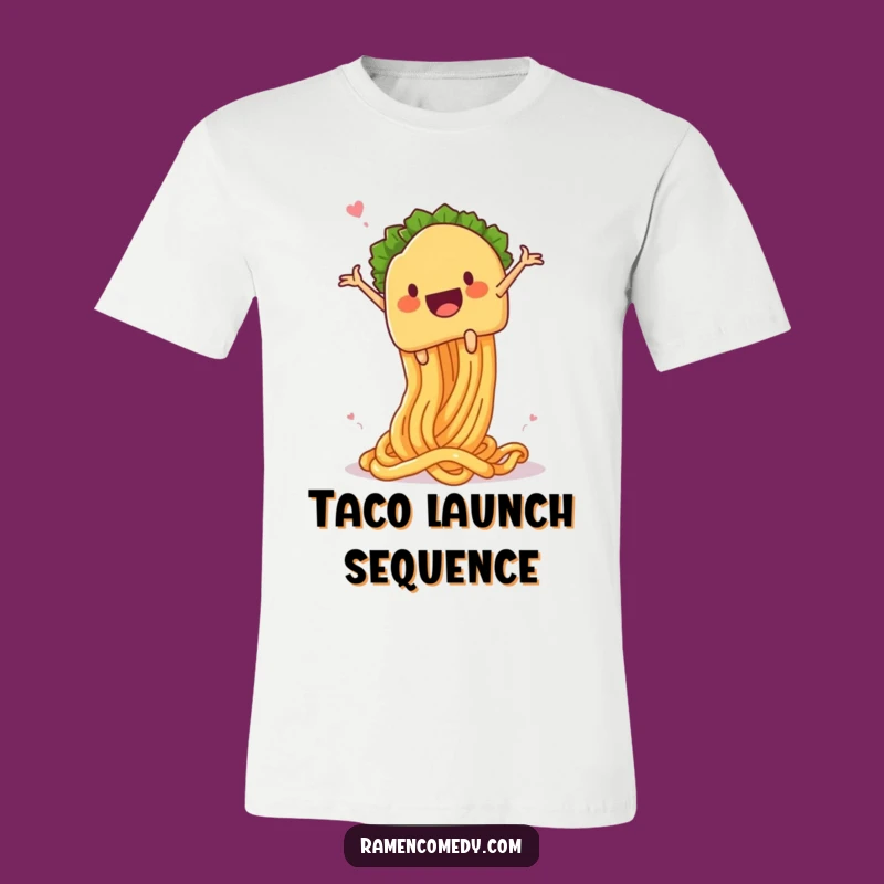 Funny Taco Noodle Launch T-Shirt: Wear Your Delicious Absurdity!