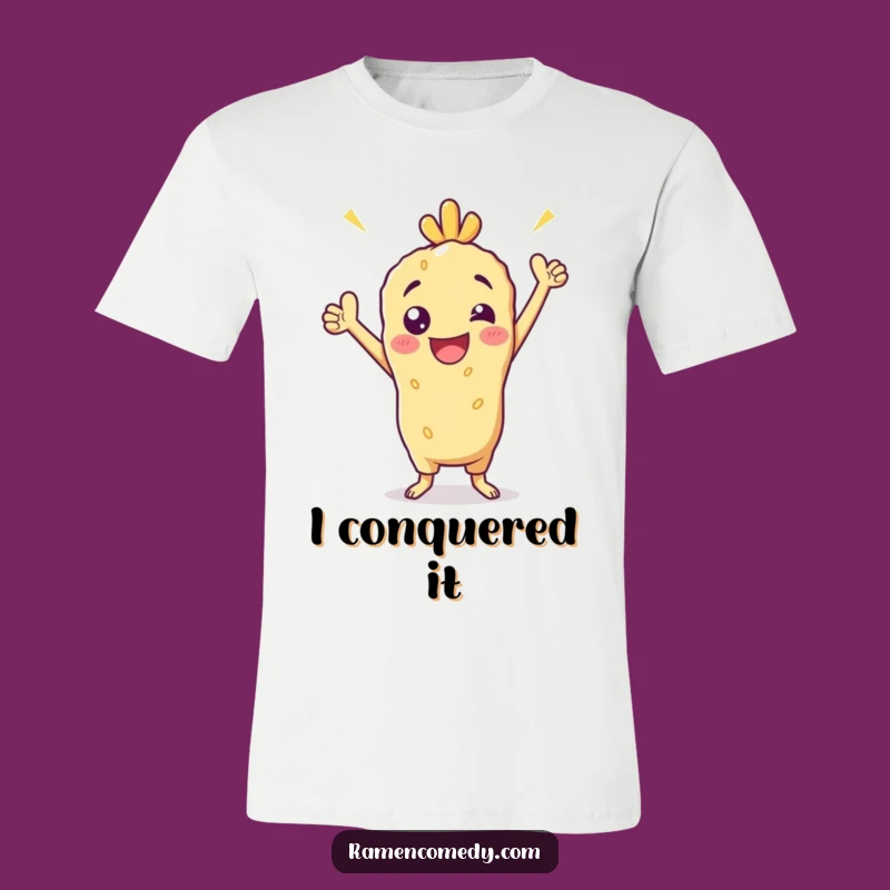 Funny Tempura Victorious Tee: Cheerful Character Shirt for Winning Moments!