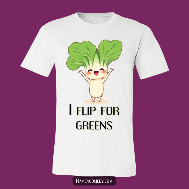 Funny Bok Choy Yoga Tee: Wearable Fun Veggie Headstand Shirt