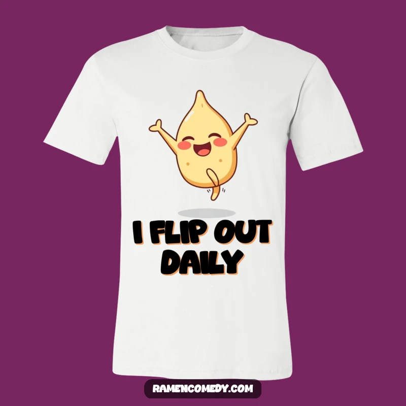 Funny Gyoza Cartwheel T-Shirt: Happy Dumpling Acrobat, Hilarious Funny Gift