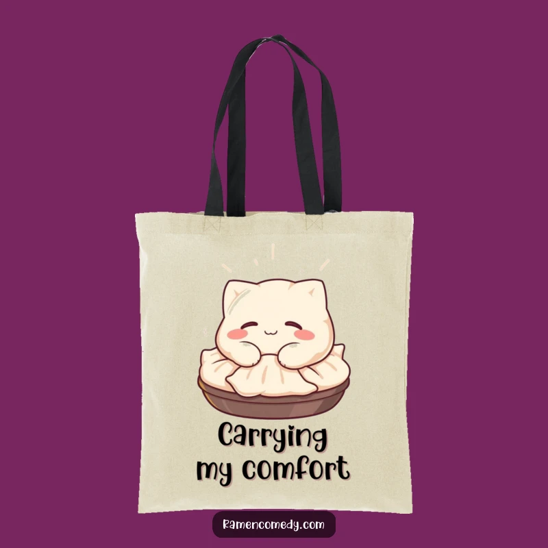 Funny Gyoza Tote Bag: Carry Your Comfort with a Napping Character