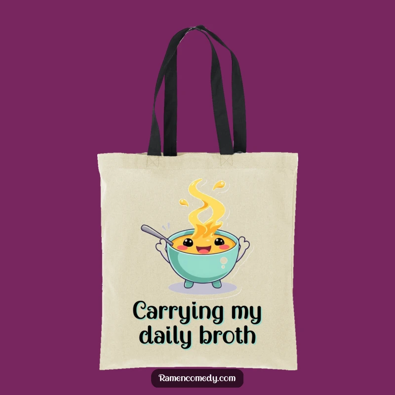 Funny Soup Character Tote Bag: Carry Your Fun with Spoonfuls of Glee