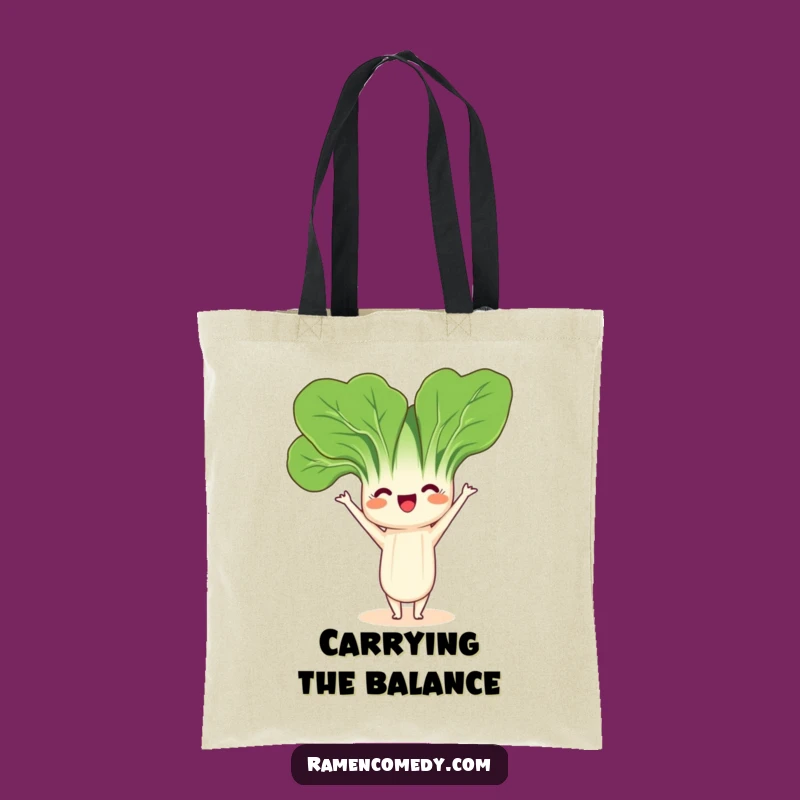 Funny Bok Choy Yoga Tote: Carry Your Essentials with Veggie Style