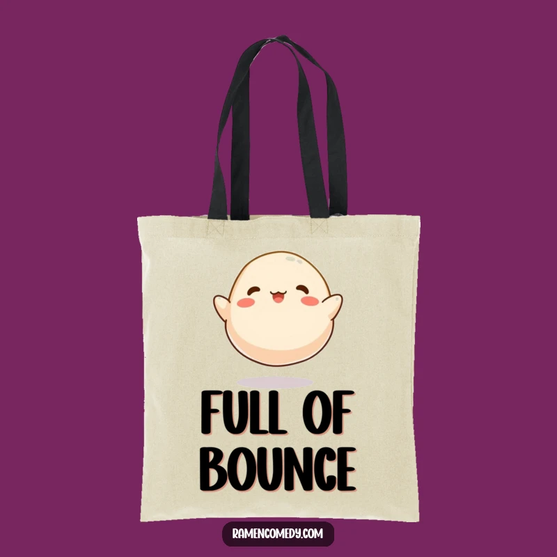 Funny Dumpling Bounce Tote Bag - Happy Foodie Carryall, Perfect Gift!