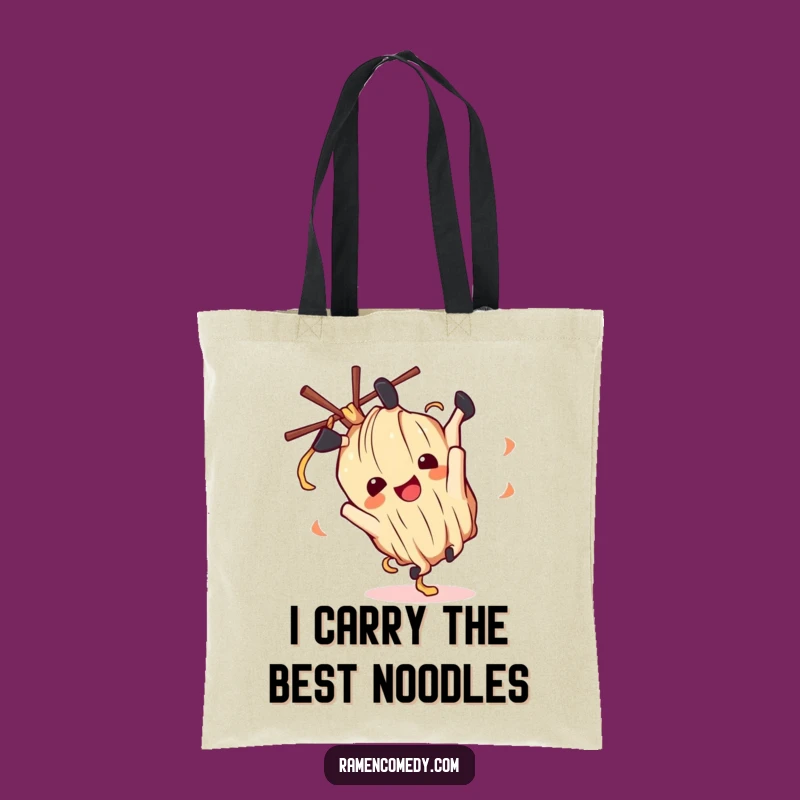 Funny Ramen Noodle Tote Bag - Playful Character Carryall, Perfect Gift!