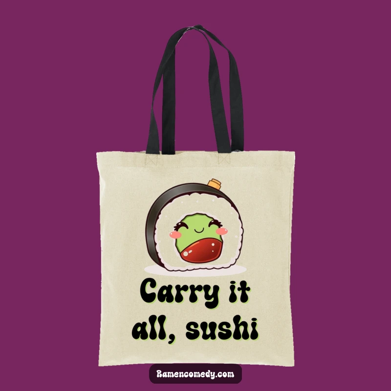 Funny Sushi Tote Bag: Carry Winks & Soy Sauce Fun