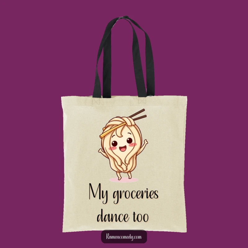 Funny Udon Noodle Tote Bag: Carry Your Fun with a Dancing Character