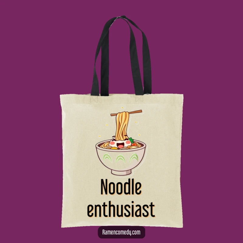 Funny Jumping Ramen Tote Bag: Happy Noodle Bowl Carrier, Humorous Gift